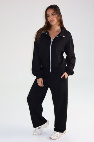 Cotton Pure Longline Jacket - Black
