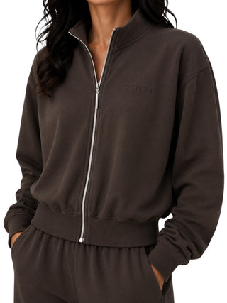 Cotton Pure Longline Jacket - Mocha