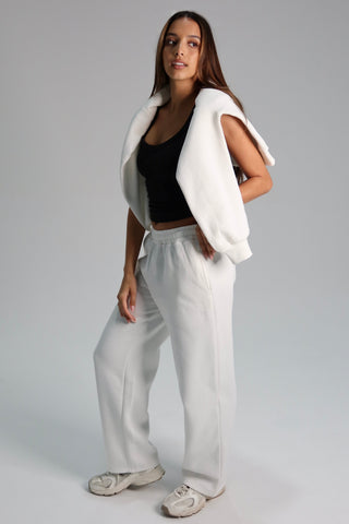 Signature Plush Straight Leg Sweatpants - Ivory