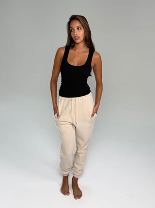Plush Sweatpants - Chai Beige