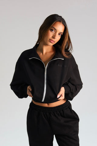 Cotton Pure Longline Jacket - Black