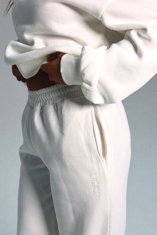 Signature Plush Straight Leg Sweatpants - Ivory