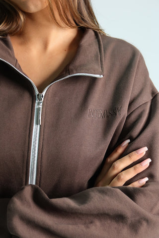 Cotton Pure Longline Jacket - Mocha