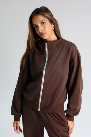 Cotton Pure Longline Jacket - Mocha
