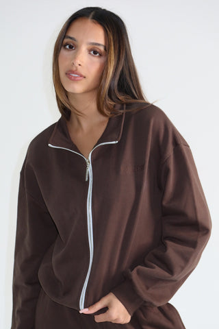 Cotton Pure Longline Jacket - Mocha