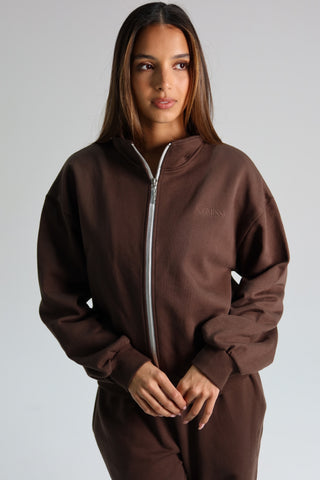 Cotton Pure Longline Jacket - Mocha