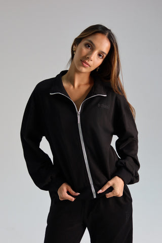 Cotton Pure Longline Jacket - Black