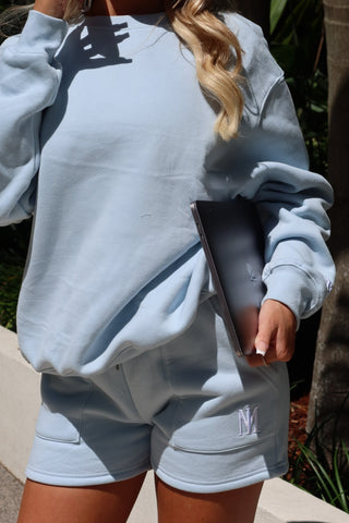 Signature Plush Shorts - Azure