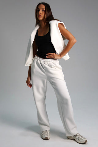 Signature Plush Straight Leg Sweatpants - Ivory