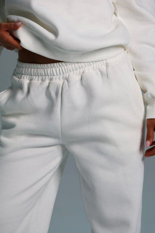 Signature Plush Straight Leg Sweatpants - Ivory