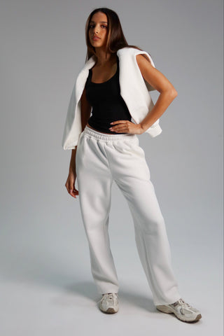 Signature Plush Straight Leg Sweatpants - Ivory