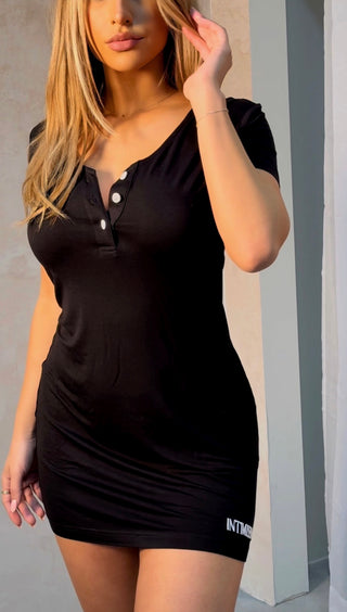 INTIMISSY Amaya modal nighty with scoop neckline and 3-button front and stretch fit