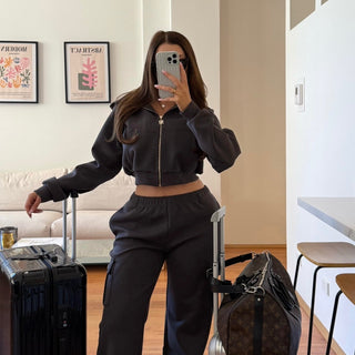 Studio Plush™ Crop Jacket - Truffle